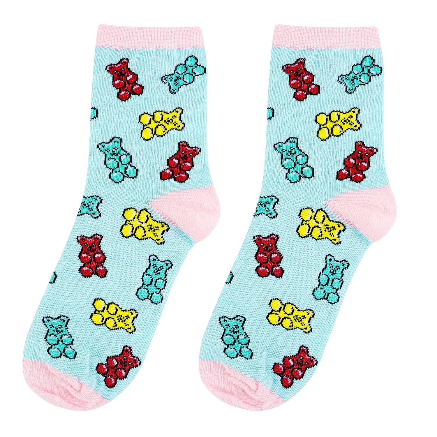 

Носки женские Kawaii factory Мишки на мятном голубые 35-39, Мишки на мятном