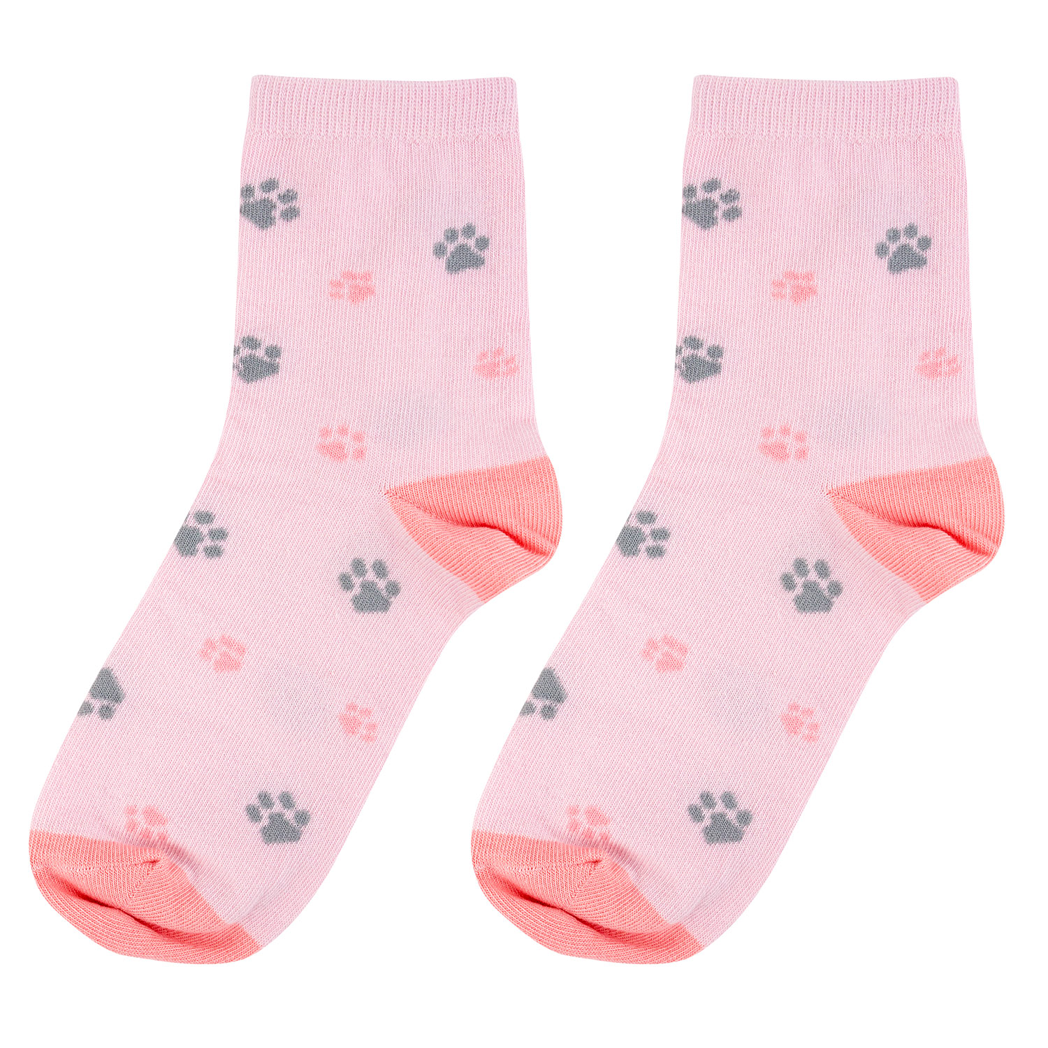

Носки женские Kawaii factory Лапки следы розовые Размер: 35-39., Лапки следы