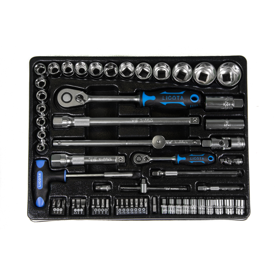 

Набор торцевых головок Licota ACK-382001 1/4'' и 1/2'' 60 пр. в ложементе