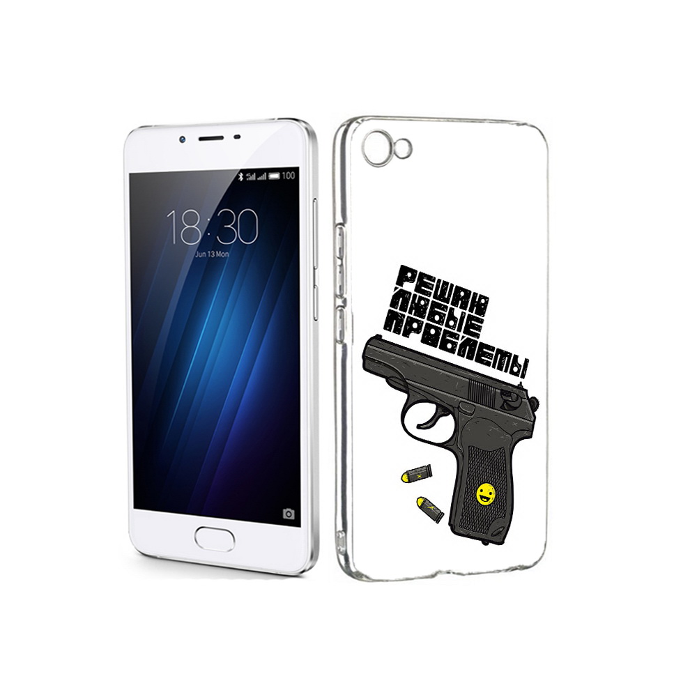 

Чехол MyPads Tocco для Meizu U20 пистолет против проблем (PT50622.85.542), Прозрачный, Tocco