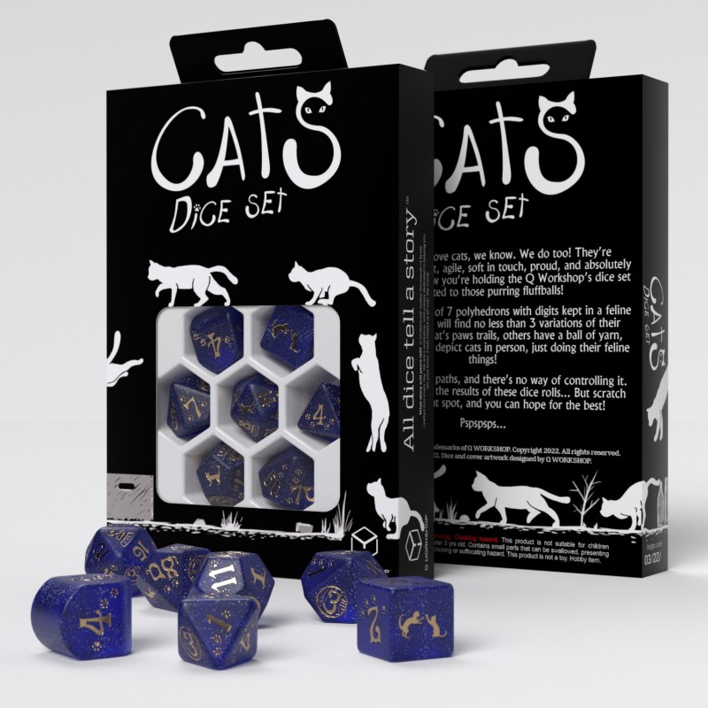 Набор кубиков для игр Q-Workshop CATS Modern Dice Set: Meowster маска для сна cool clever cats упаковка коробка или пакет 12 37534 sm 6