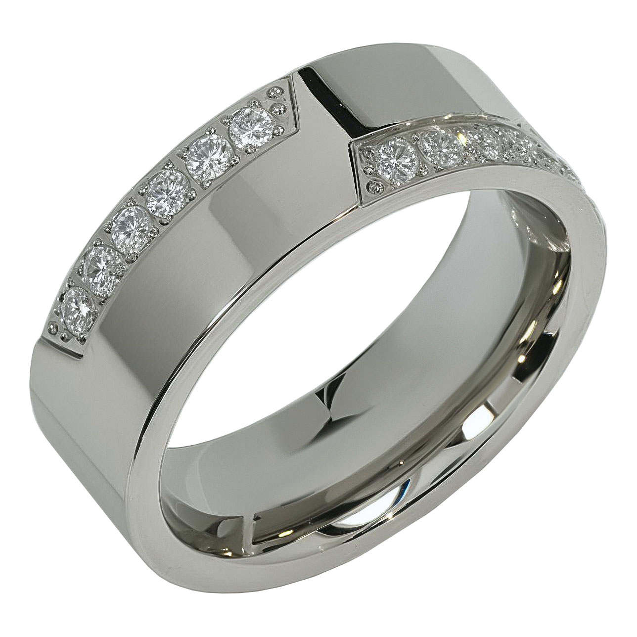 

Кольцо из стали с фианитом р. 19 Spikes R-M6100-8, R-M6100-8