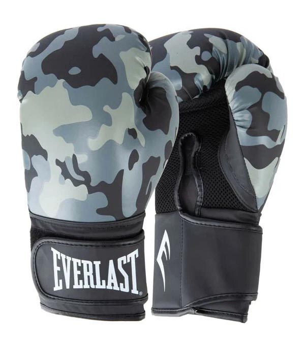 Перчатки тренировочные Everlast Spark 12oz серо-камуфляжные