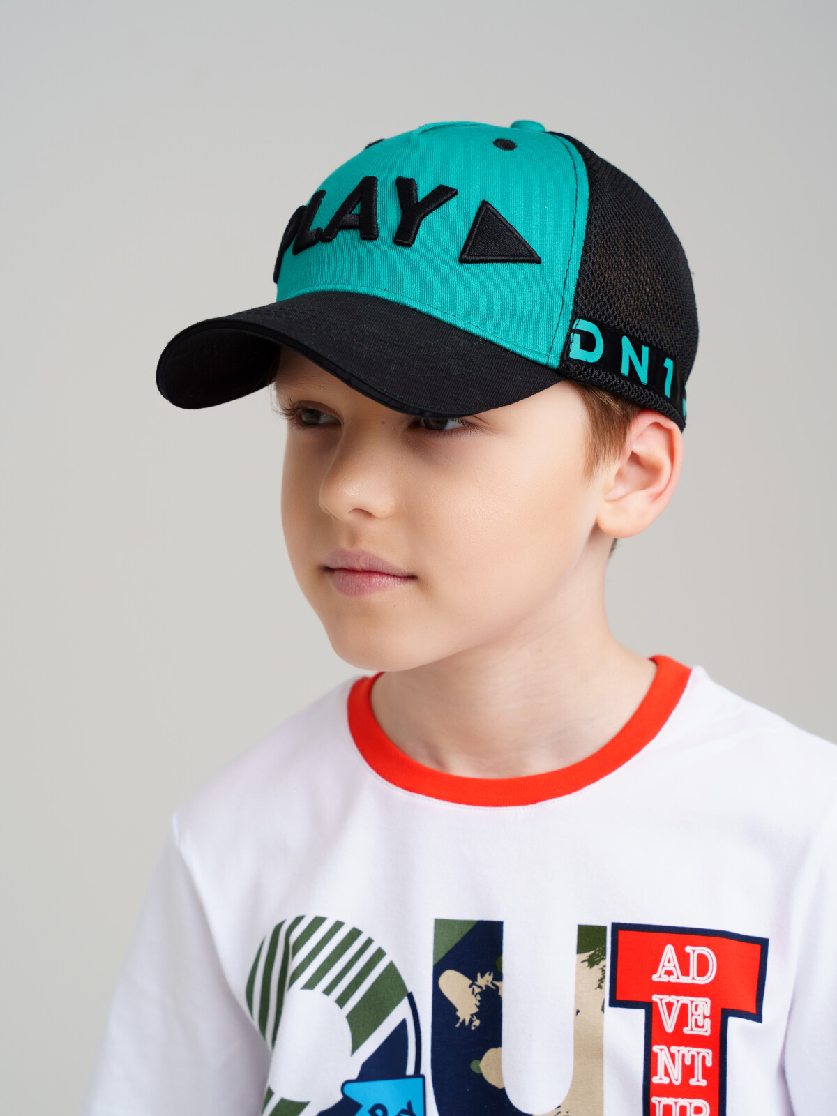 

Бейсболка детская PlayToday Tween 12311193, зеленый, черный, 54, 12311193