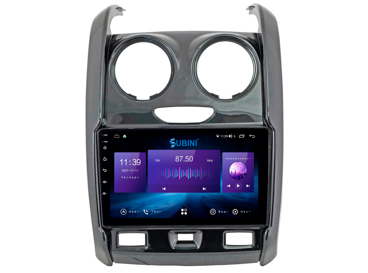 фото Автомагнитола для renault duster 2015+, 6/128 гб ips 9, 2din subini