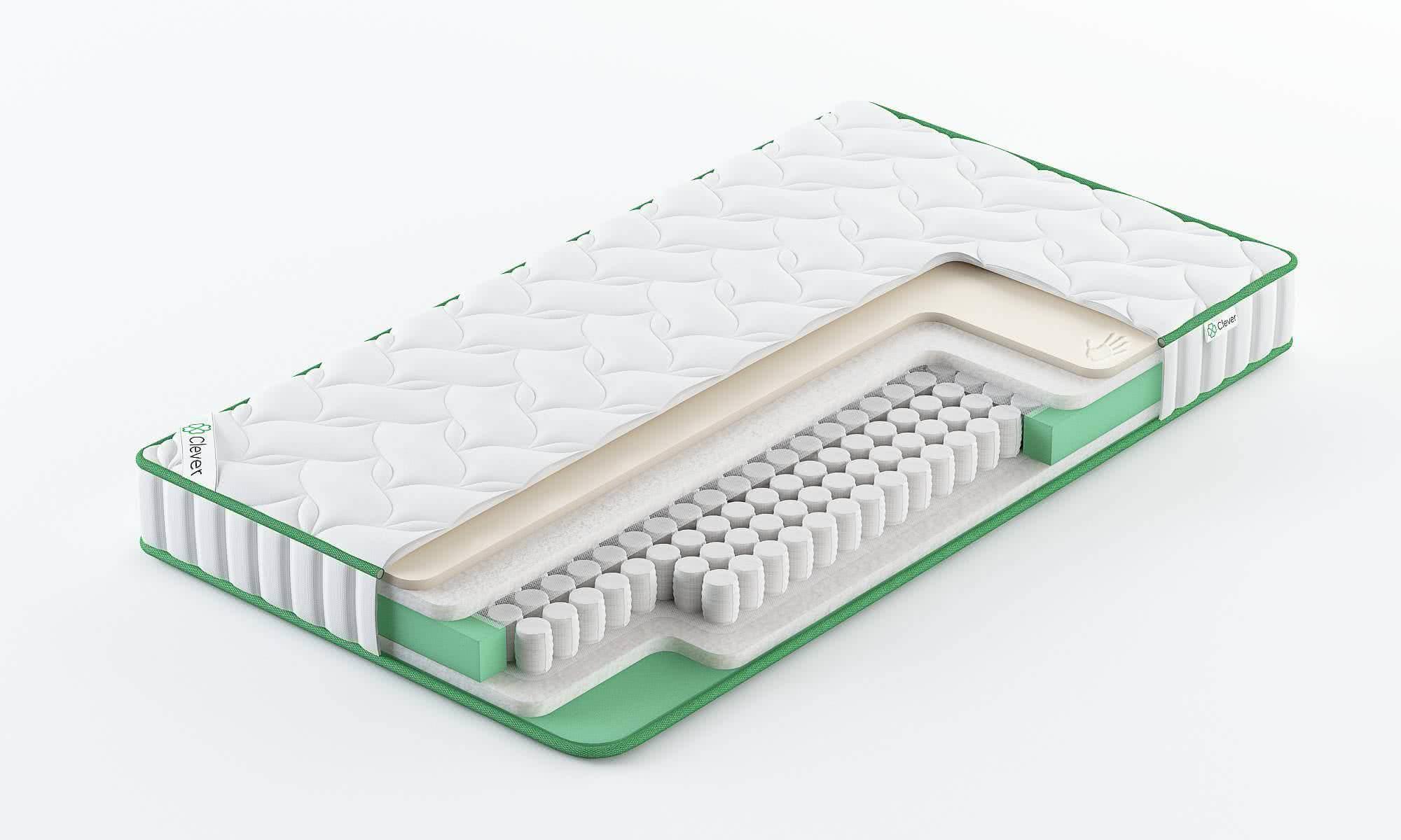 

Матрас Clever Fiber Slim 90х195, Белый, FIBER SLIM