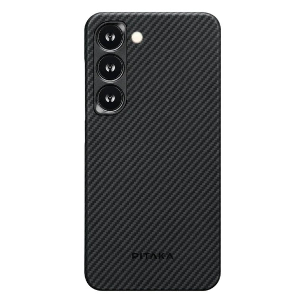 фото Чехол-накладка {ks2301} pitaka magez case for samsung galaxy s23 black/grey twill