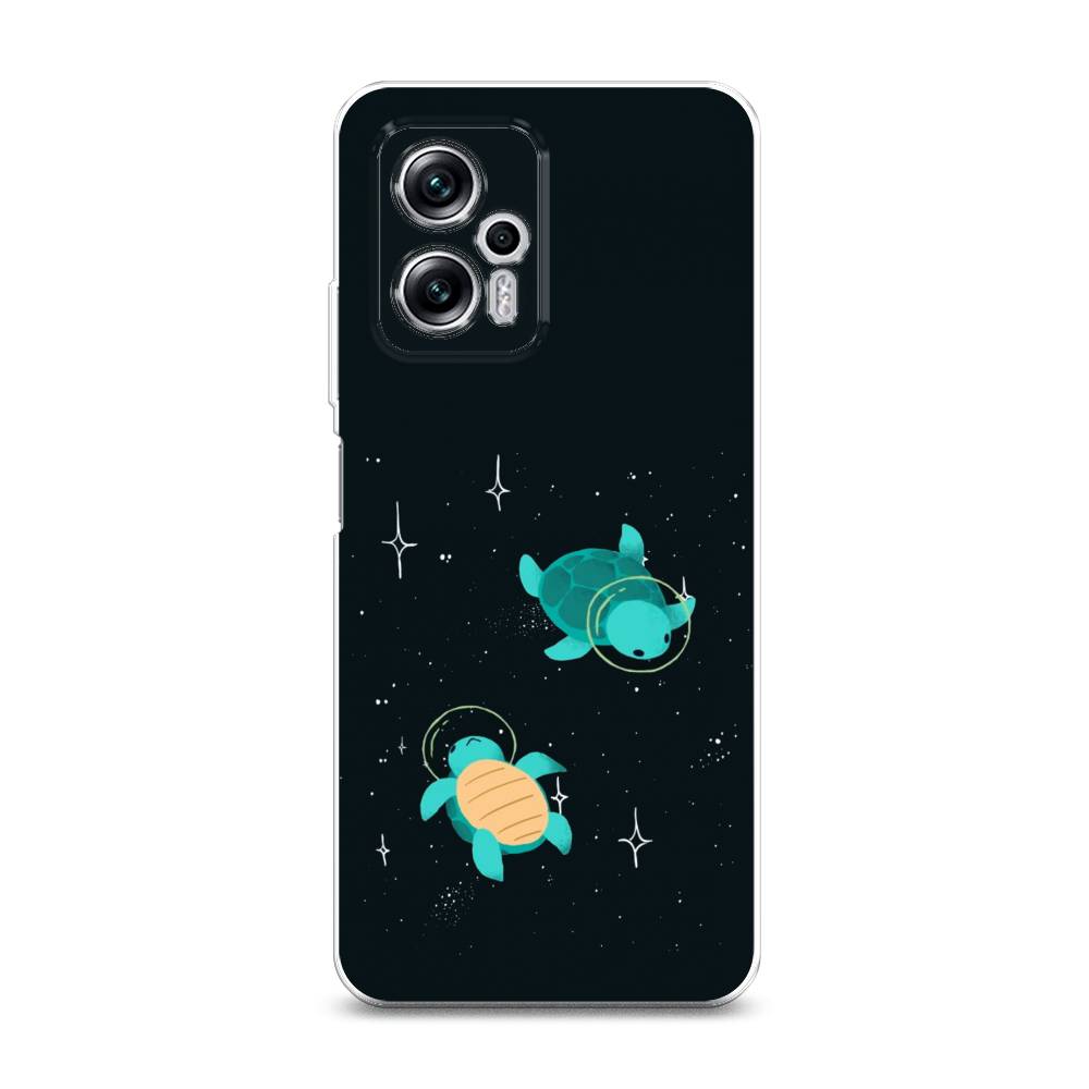фото Силиконовый чехол "черепашки космонавты" на xiaomi redmi note 11t pro plus awog
