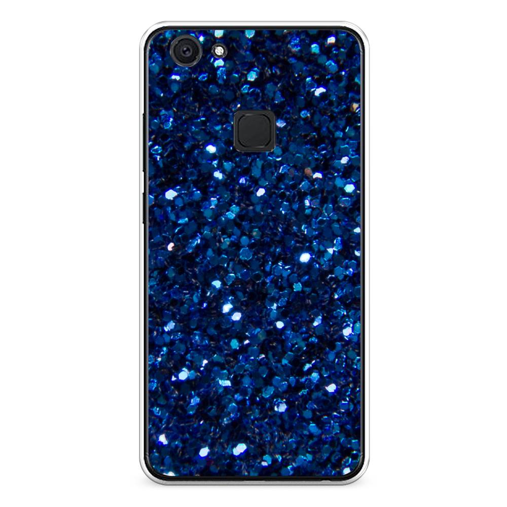 

Силиконовый чехол "Синие блестки рисунок" на Vivo V7