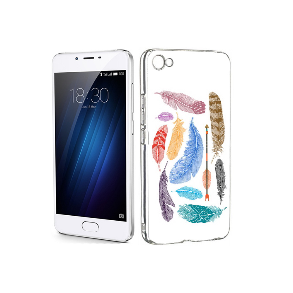 

Чехол MyPads Tocco для Meizu U20 разноцветные перья (PT50622.85.572), Прозрачный, Tocco