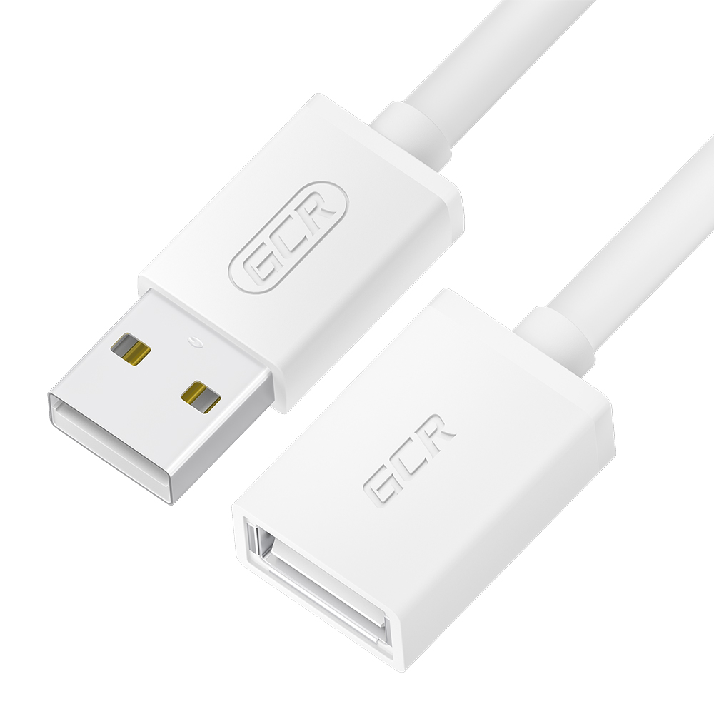 

Аксессуар GCR USB 2.0 AM/AF 15cm White GCR-52438, Белый, GCR-52438