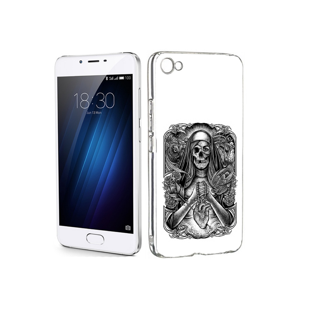 

Чехол MyPads Tocco для Meizu U20 скелет с сердцем (PT50622.85.603), Прозрачный, Tocco