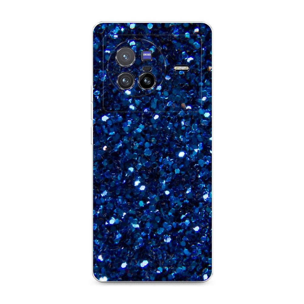 

Силиконовый чехол "Синие блестки рисунок" на Vivo X80