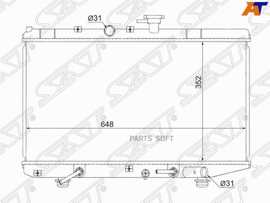 

SAT KI0004 Радиатор KIA RIO 1.3/1.5 00-05 1шт