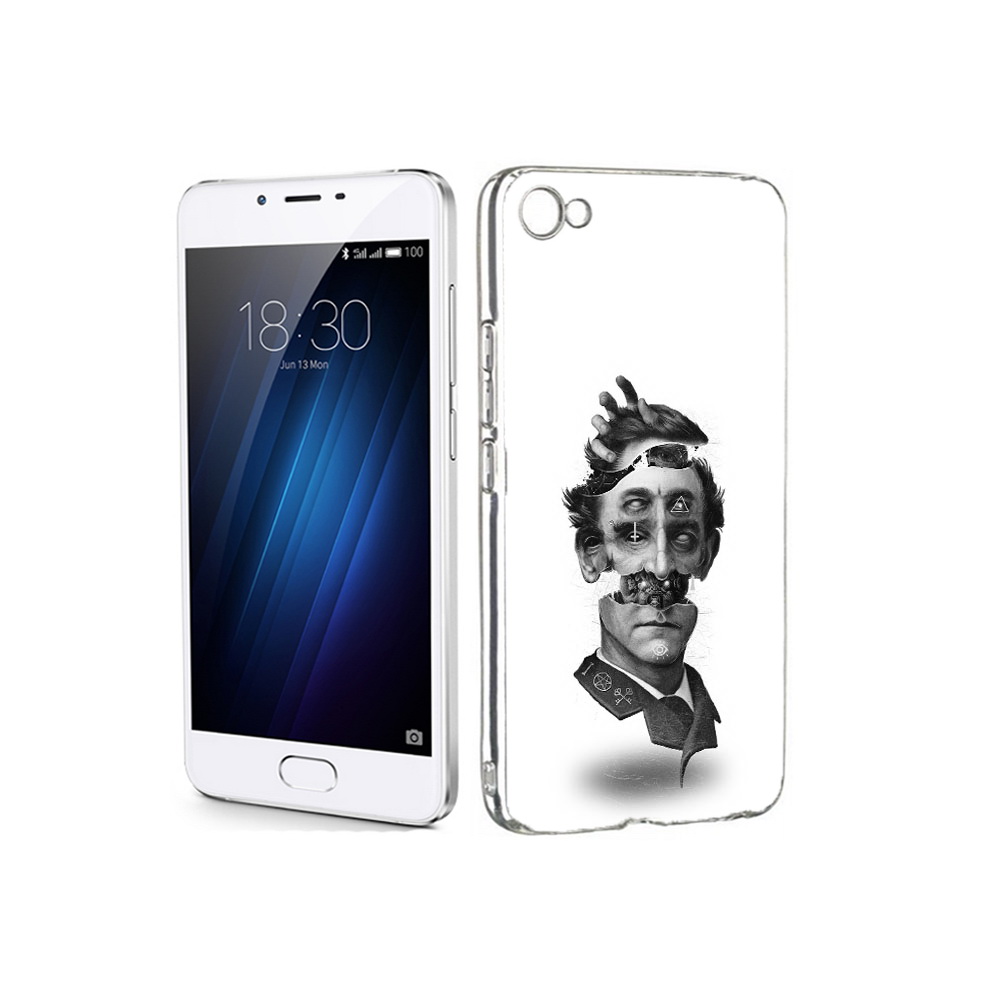 

Чехол MyPads Tocco для Meizu U20 страшное лицо абстракция (PT50622.85.628), Прозрачный, Tocco