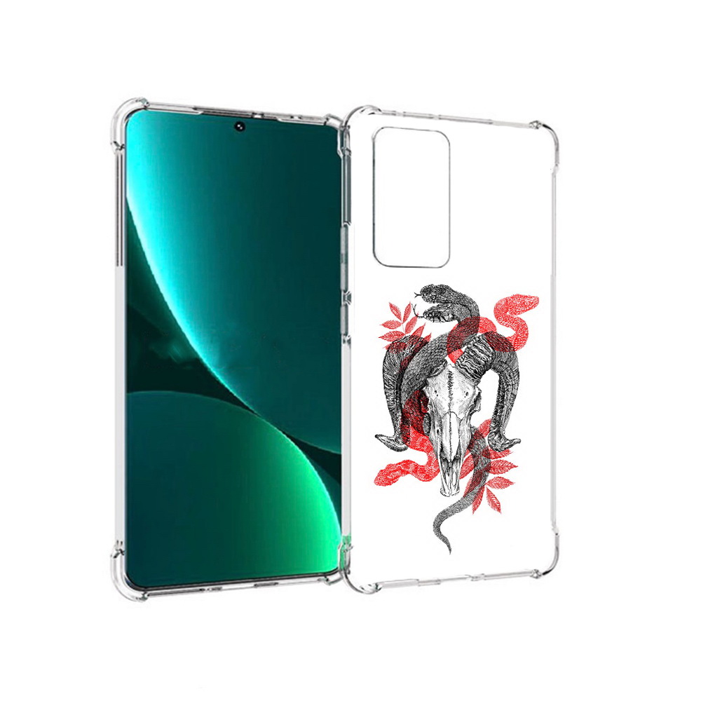 

Чехол MyPads Tocco для Xiaomi 12 Pro змея в черепе рисунок (PT226953.293.365), Прозрачный, Tocco