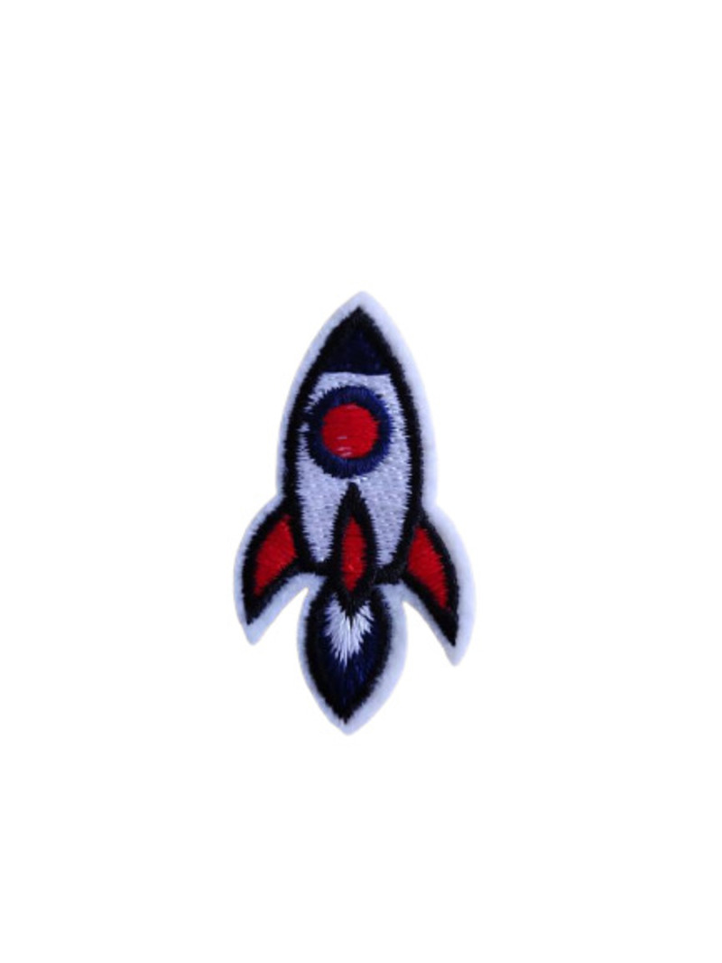 

Нашивка small rocket маленькая ракета, цвет белый, 10x10