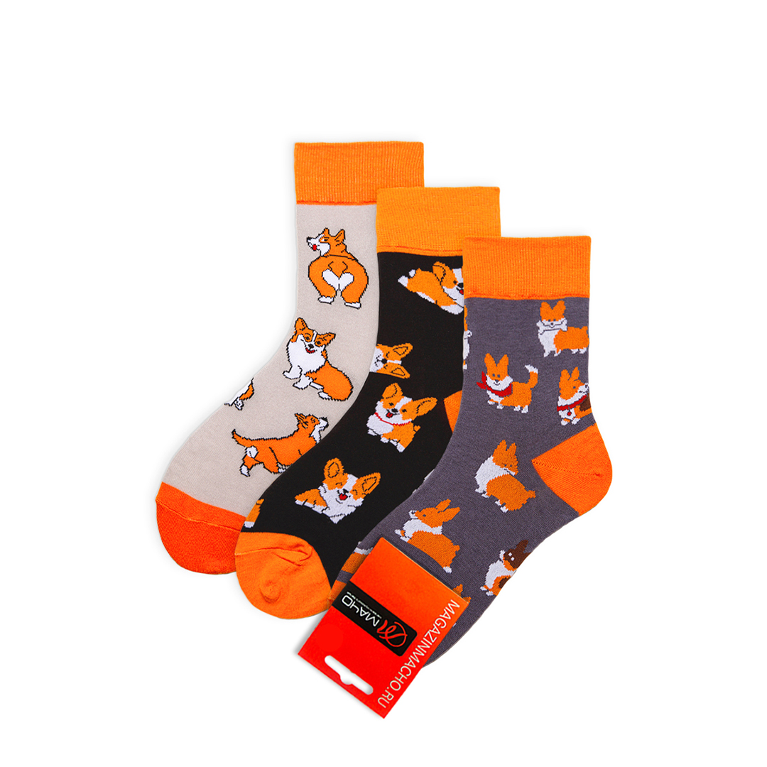 Комплект носков унисекс Мачо коргиДОГ разноцветных 41-43