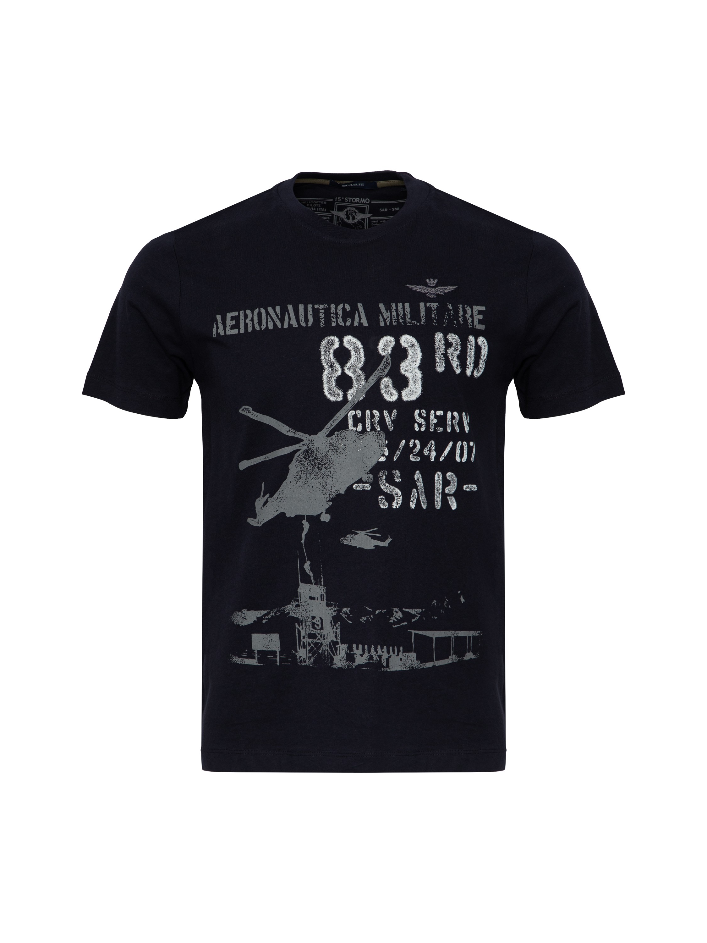 

Футболка мужская Aeronautica Militare TS2091J538 синяя XXXL, Синий, TS2091J538