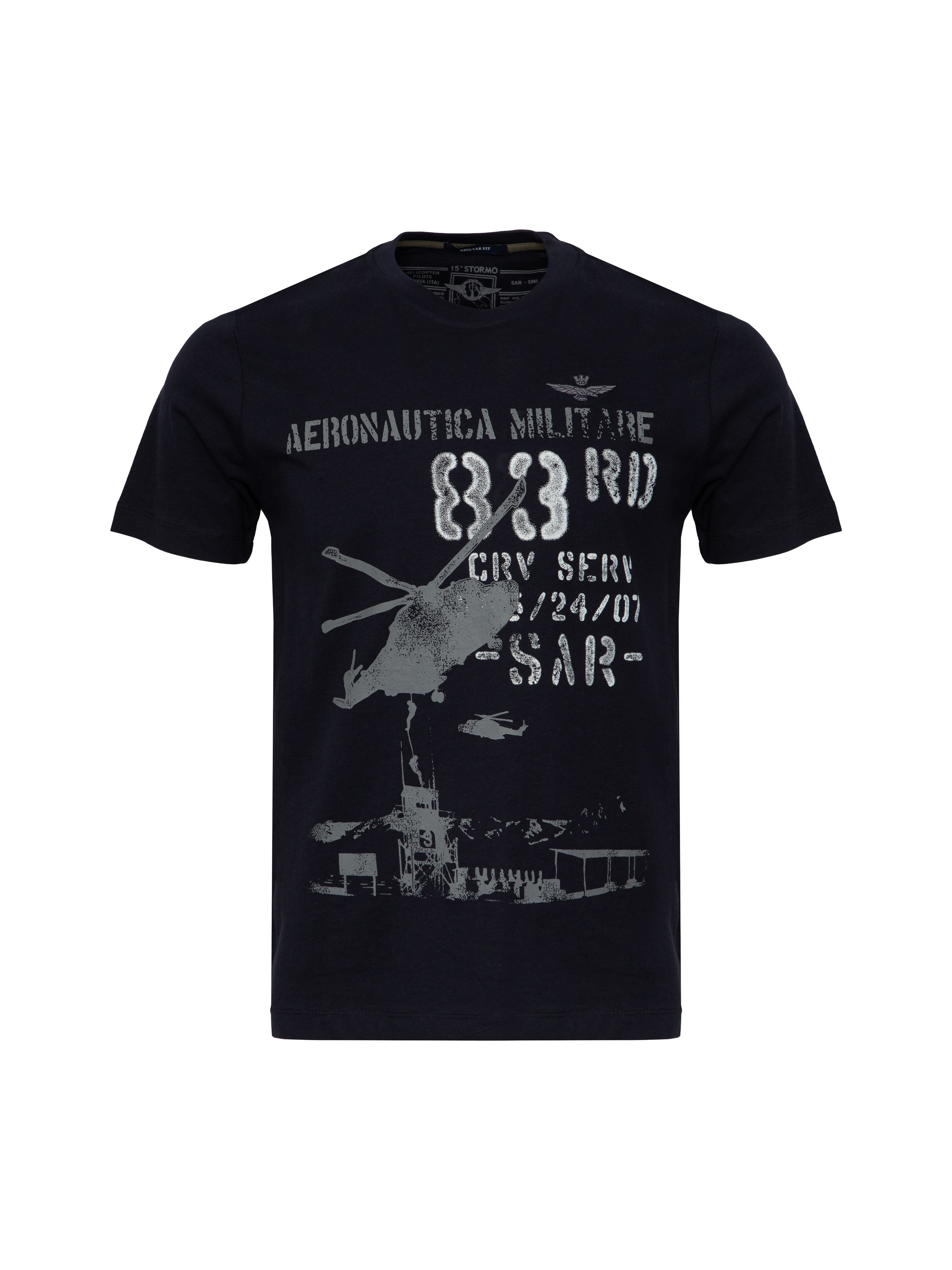 

Футболка мужская Aeronautica Militare TS2091J538 синяя XXL, Синий, TS2091J538