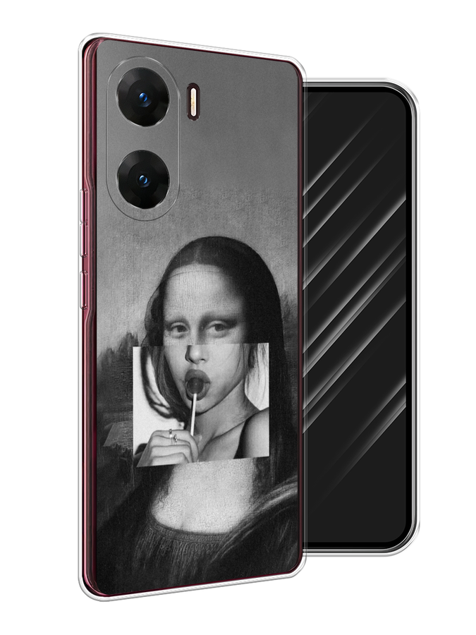 

Чехол Awog на Vivo V29e "Mona Lisa sucking lollipop", Серый, 269450-1