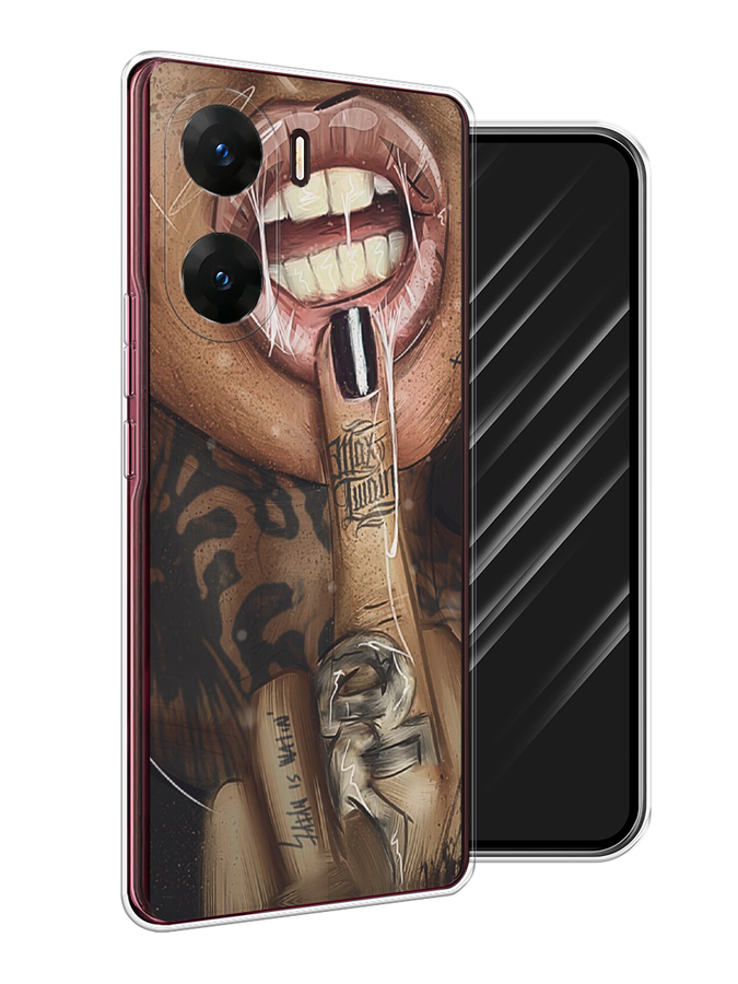 

Чехол Awog на Vivo V29e "Девушка с татуировками", Бежевый;розовый;черный, 269450-1