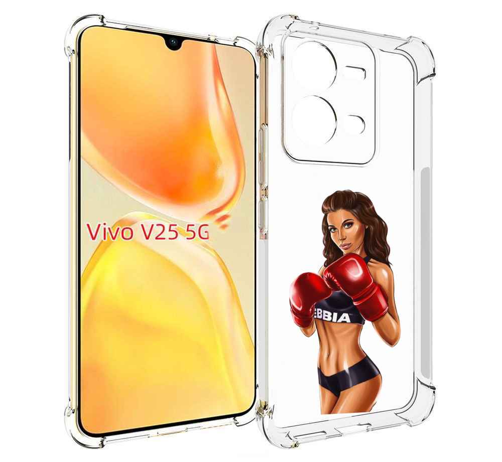фото Чехол mypads девушка-в-боксерских-перчатках женский для vivo v25 5g / v25e