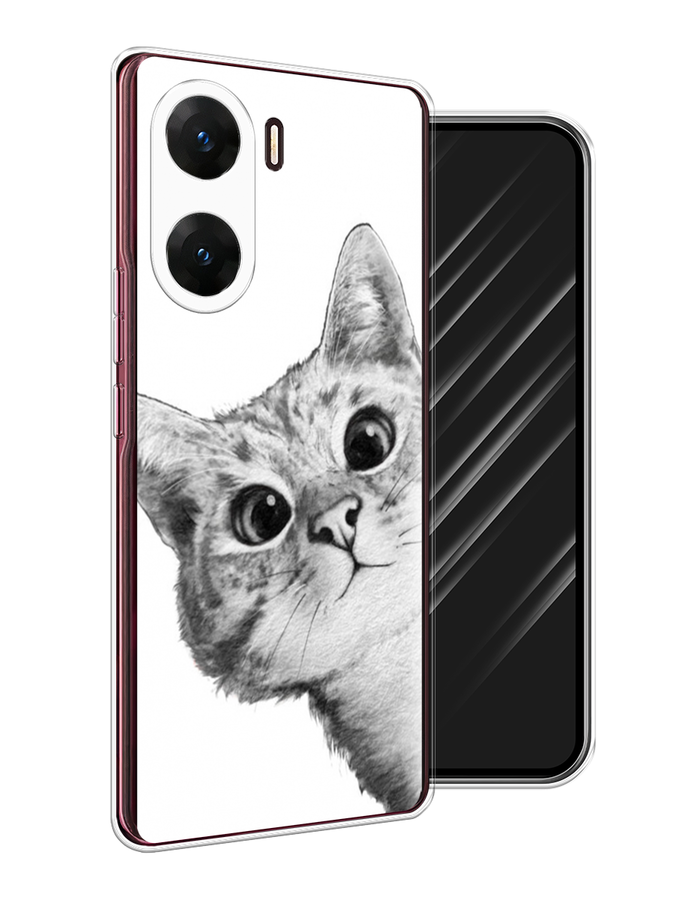 

Чехол Awog на Vivo V29e "Кот рисунок черно-белый", Черный, 269450-1