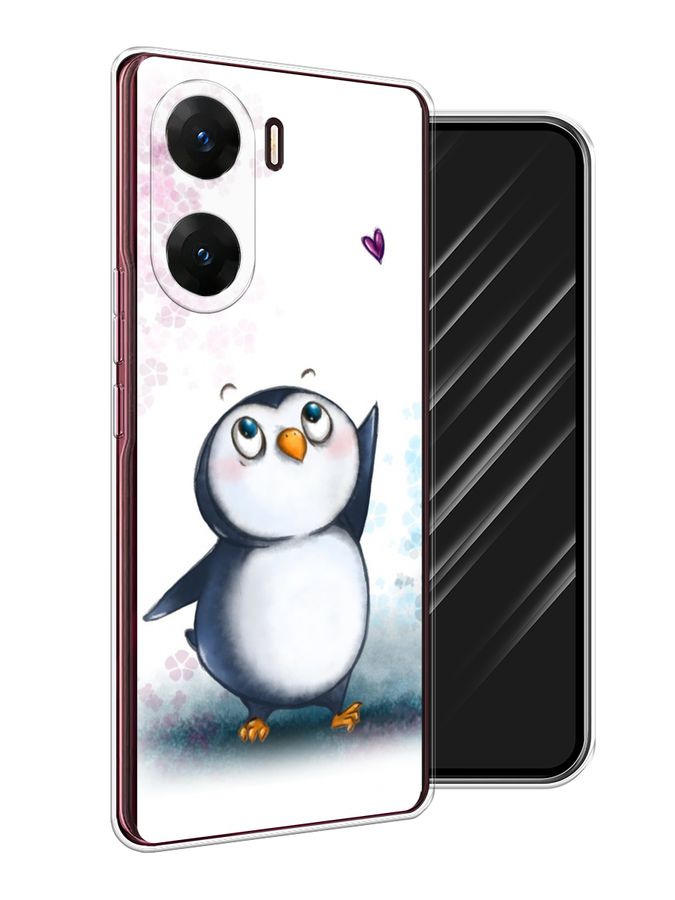 

Чехол Awog на Vivo V29e "Пингвин и сердечко", Белый, 269450-1