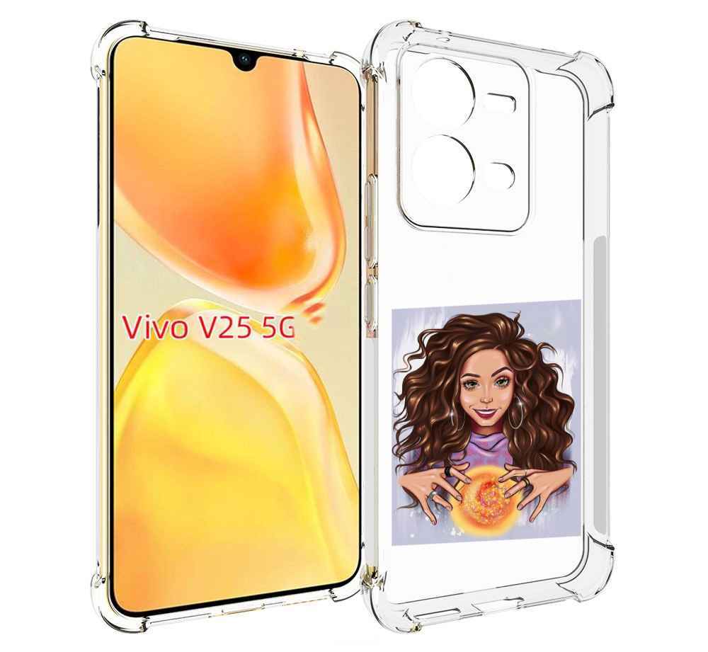 

Чехол MyPads девушка-волшебница для Vivo V25 5G / V25e, Прозрачный, Tocco
