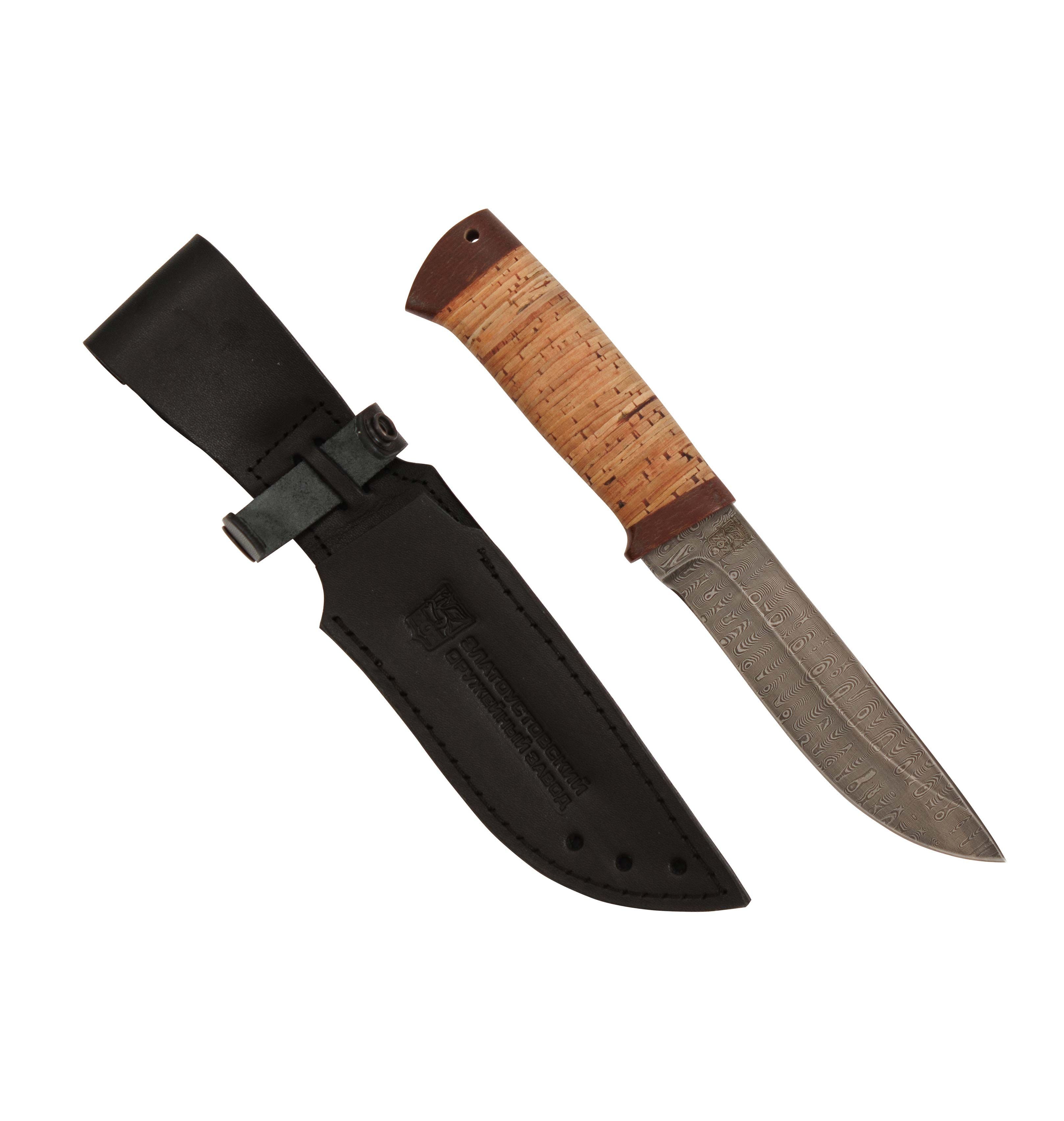 

Нож Златоустовский оружейный завод Таежная стрела нержавеющая дамасская сталь, Таежная стрела