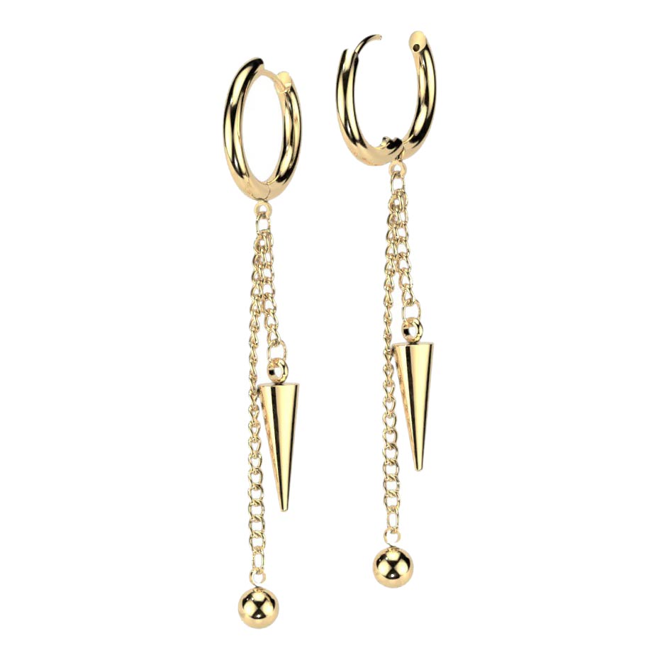 

Серьги подвески из стали Spikes SEV0371-GD, SEV0371-GD