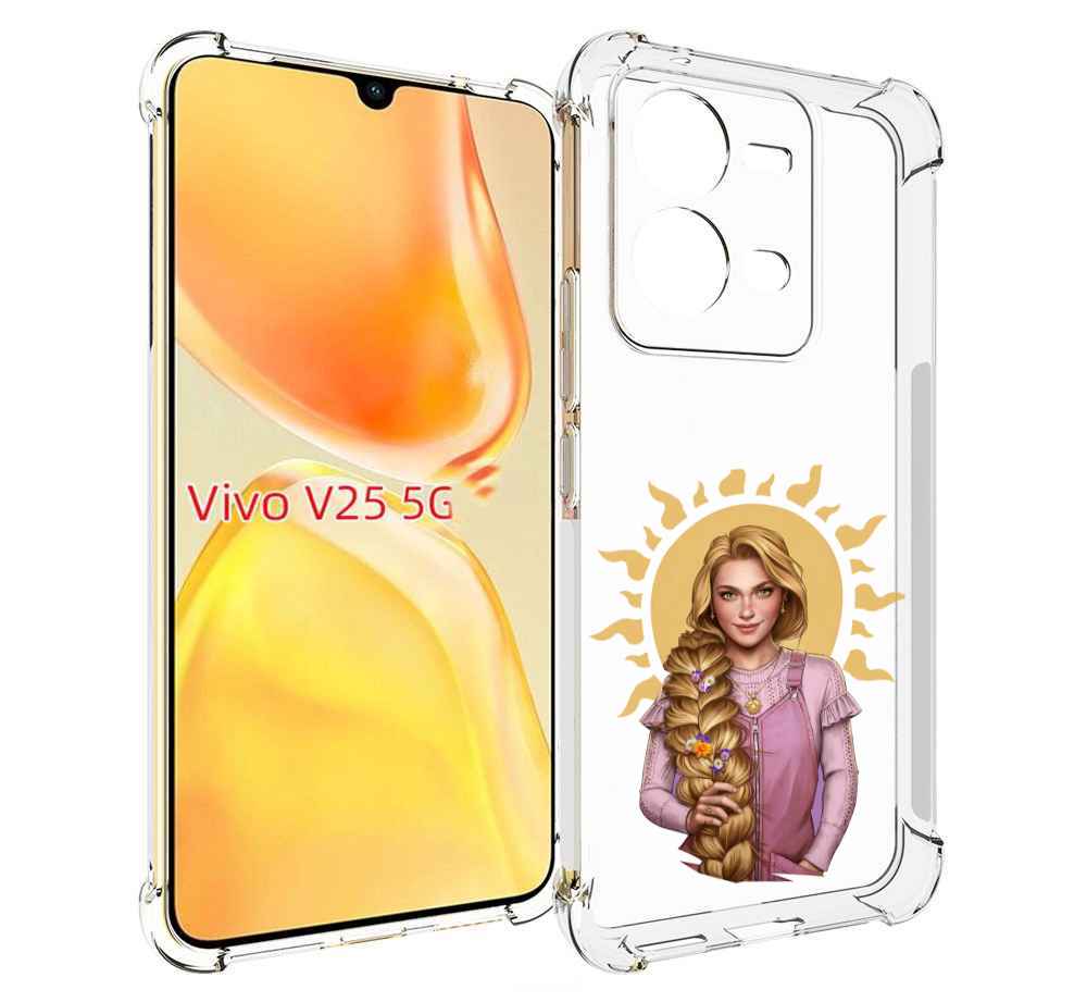

Чехол MyPads девушка-с-большой-косой для Vivo V25 5G / V25e, Прозрачный, Tocco