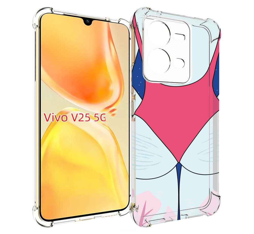

Чехол MyPads девушка-с-глазом-на-спине для Vivo V25 5G / V25e, Прозрачный, Tocco