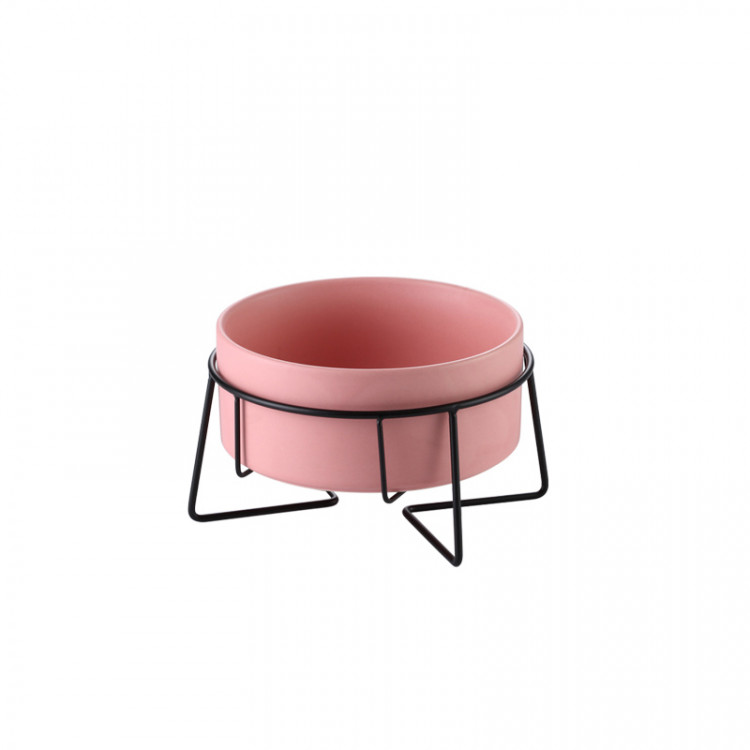 фото Одинарная миска для животных petstandart, керамика, розовый, 0.4 л