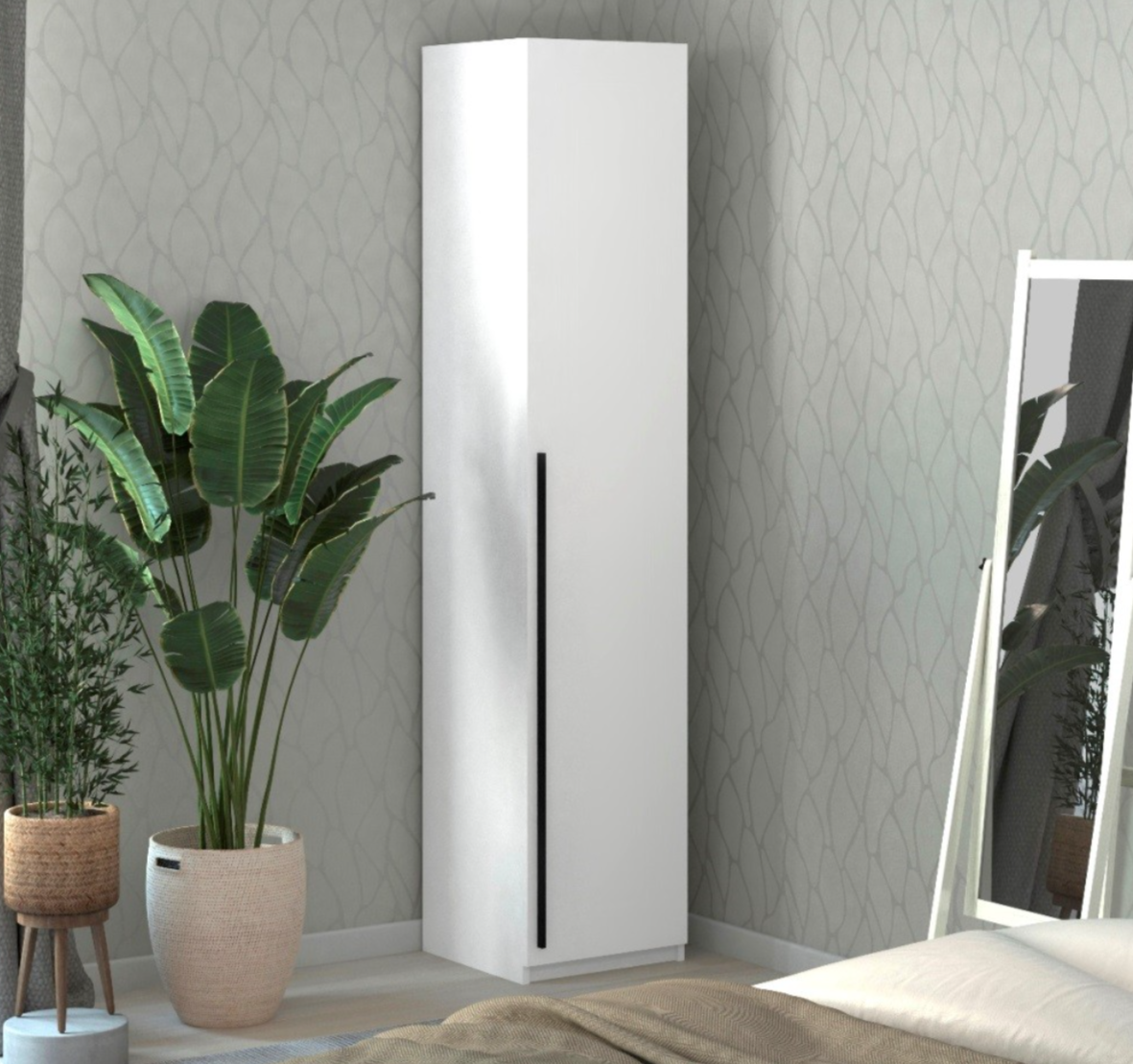 

Шкаф-пенал QualisMebel Alice 600х450х2100, белый, Alice