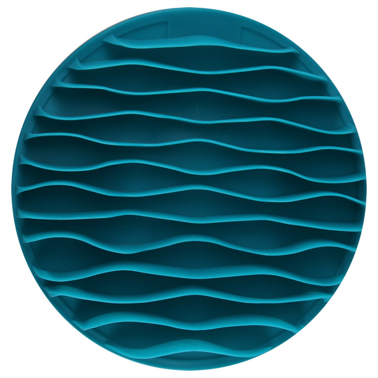 фото Интерактивная миска для животных petstandart wave, пластик, голубой, 0.2 л