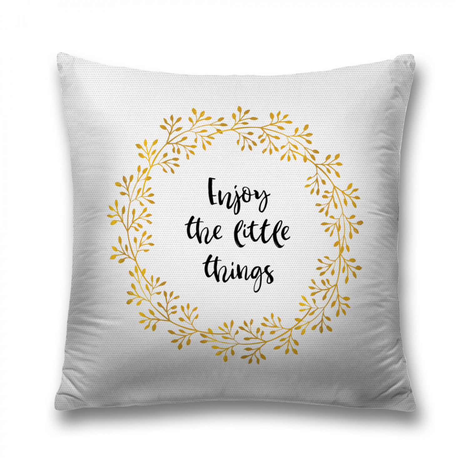 

Наволочка декоративная JoyArty "Радоваться мелочам" на молнии, 45x45 см, Белый, Радоваться мелочам