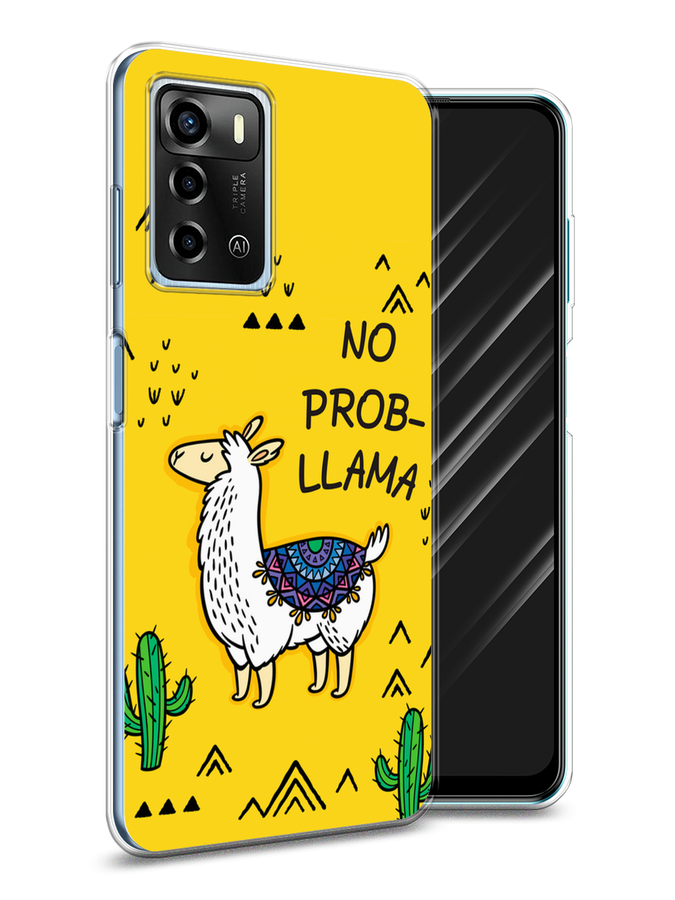 

Чехол Awog на ZTE Blade A72 / ЗТЕ Блэйд A72 "No probLLama", Разноцветный, 135450-2