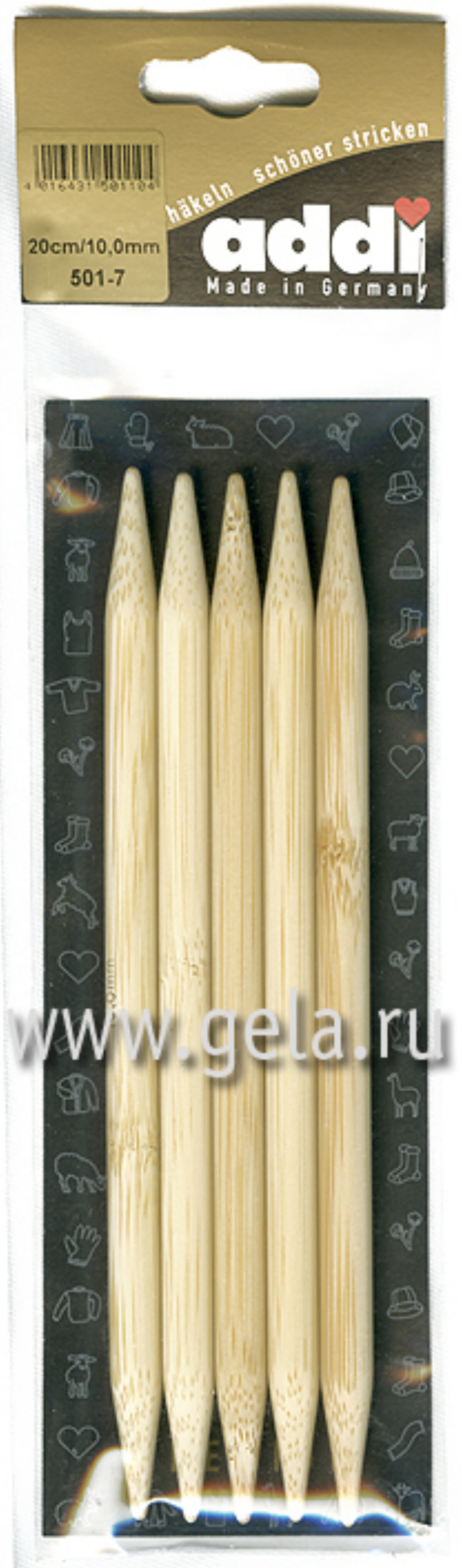 

ADDI Спицы чулочные, бамбук, N10, 20 см. 5 шт на блистере N10 SE501-7/10-020-110, Коричневый