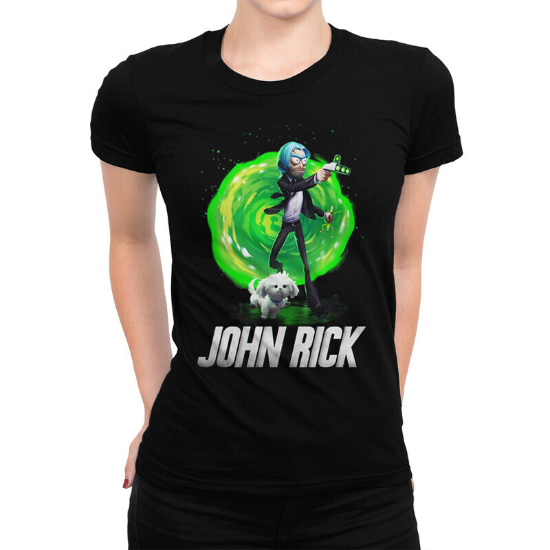 

Футболка женская Dream Shirts Джон Рик Женская 10007521 черная S, Джон Рик Женская 10007521