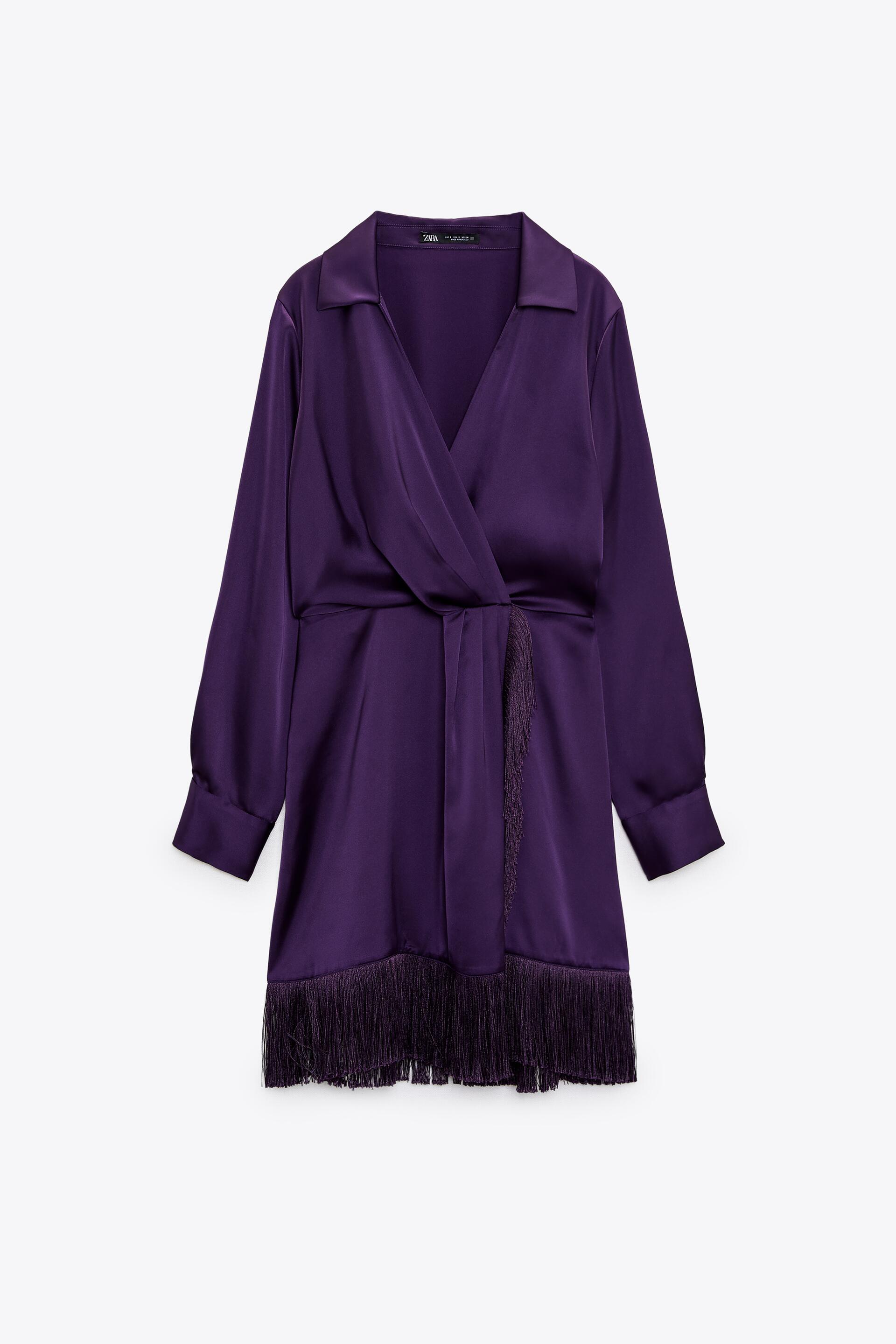 

Платье женское ZARA 02081845 фиолетовое XL (доставка из-за рубежа), 02081845