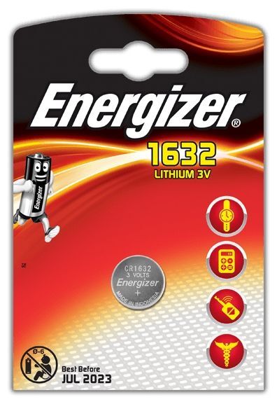 

Батарейкa Energizer LITHIUM CR1632 / 3В / 3V / в блистере 1 штука