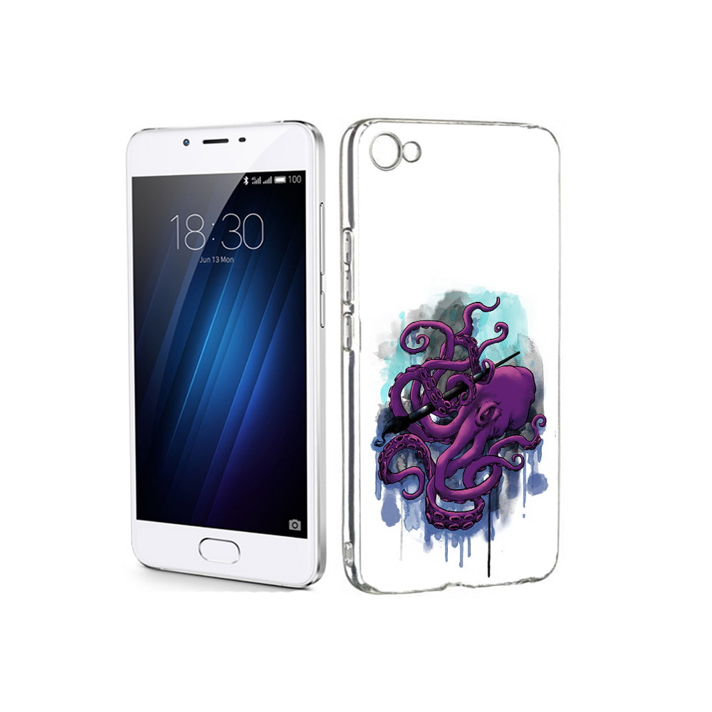 

Чехол MyPads Tocco для Meizu U20 фиолетовый осьминог (PT50622.85.658), Прозрачный, Tocco