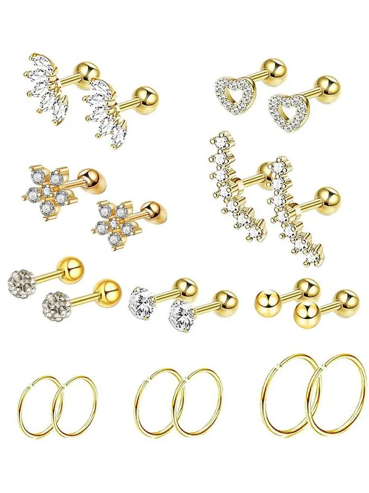 

Комплект пирсингов из стали с фианитом 4Love4You PR-MBN-087-NAB, PR-MBN-087-NAB