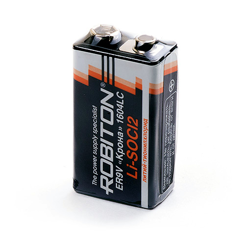 

Батарейка литий-тионилхлоридная ROBITON ER9V (9В/ 9V/ крона) LC Lithium/ 1200 мАч bulk