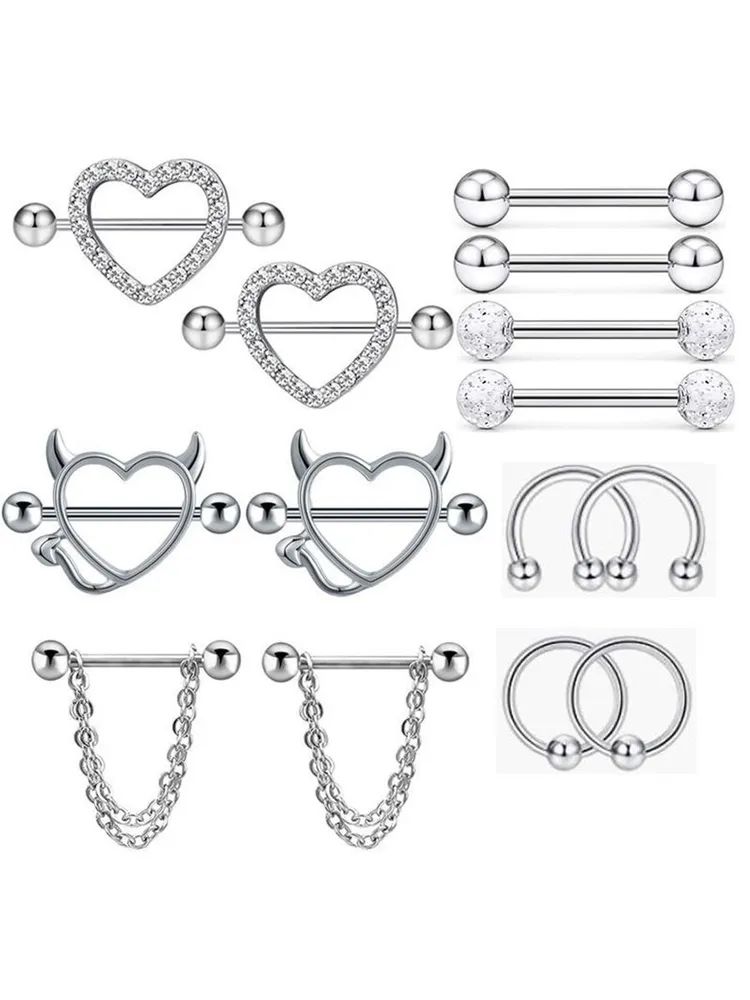 

Комплект пирсингов из стали с фианитом 4Love4You PR-SS-046-NAB, PR-SS-046-NAB