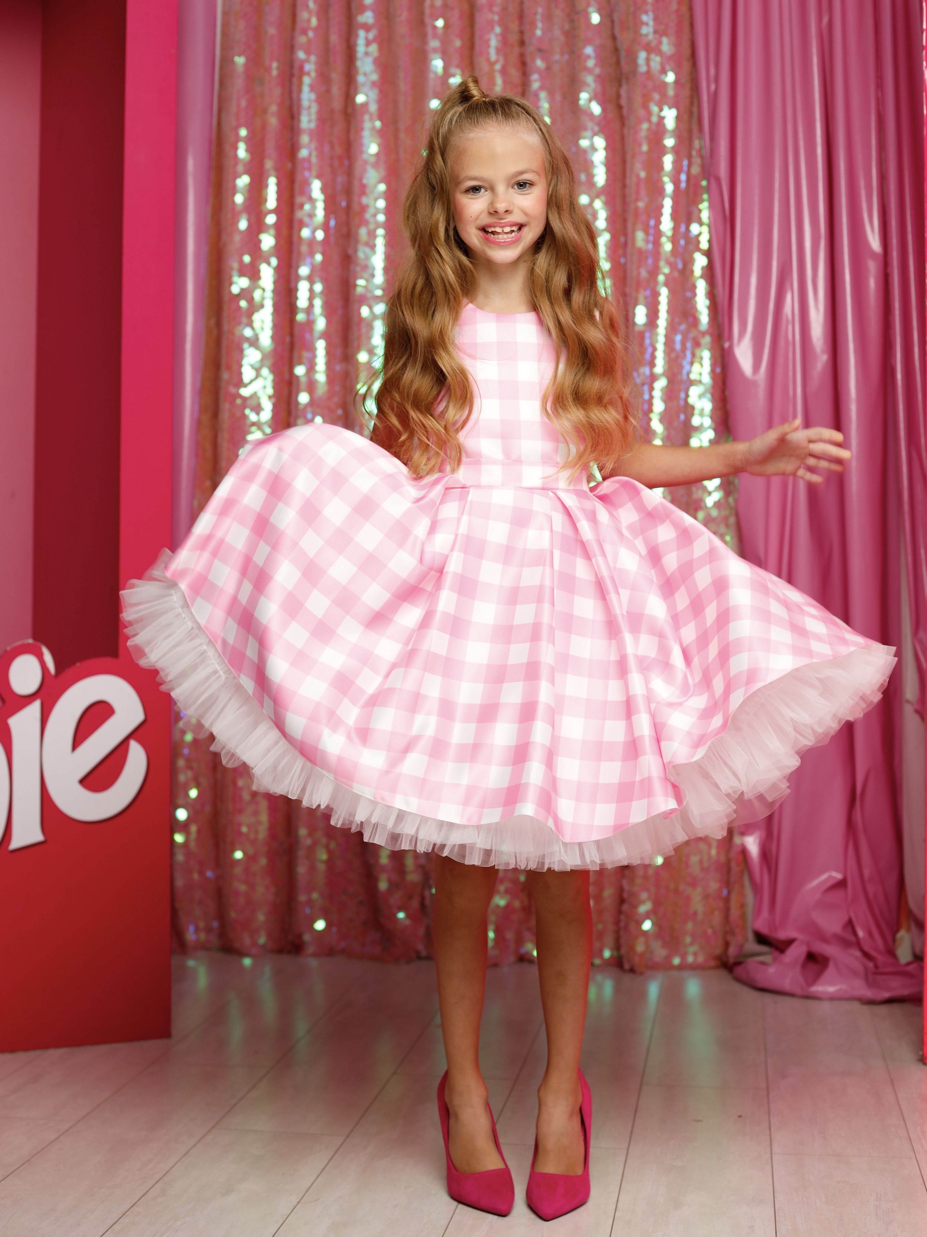 

Платье детское Krolly Barbie-1, розовый в клетку, 110, Barbie-1