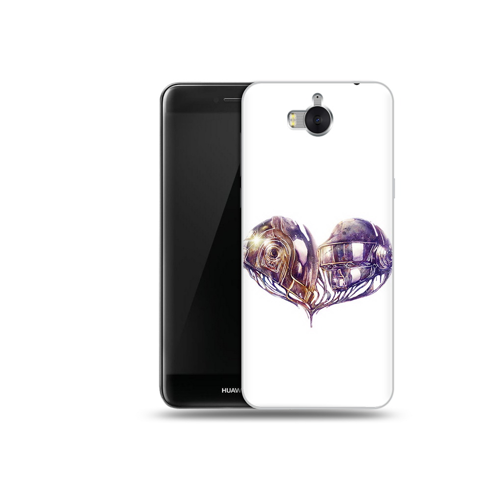 

Чехол MyPads Tocco для Huawei Y5 сердце абстракция (PT91582.58.596), Прозрачный, Tocco