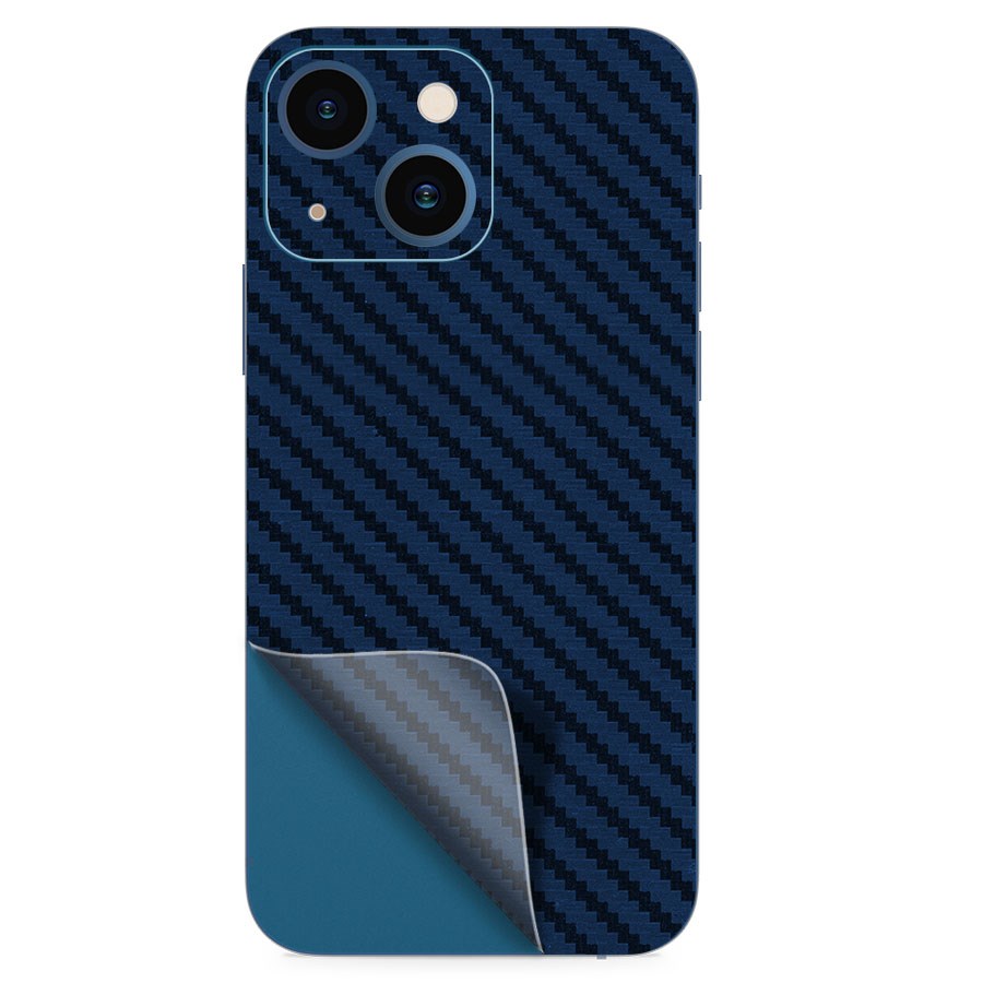 Пленка защитная гидрогелевая Krutoff для iPhone 13 mini задняя сторона (карбон синий)